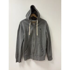 Polo Ralph Lauren Men's Gray Full Zip Hooded Hoodie Size M